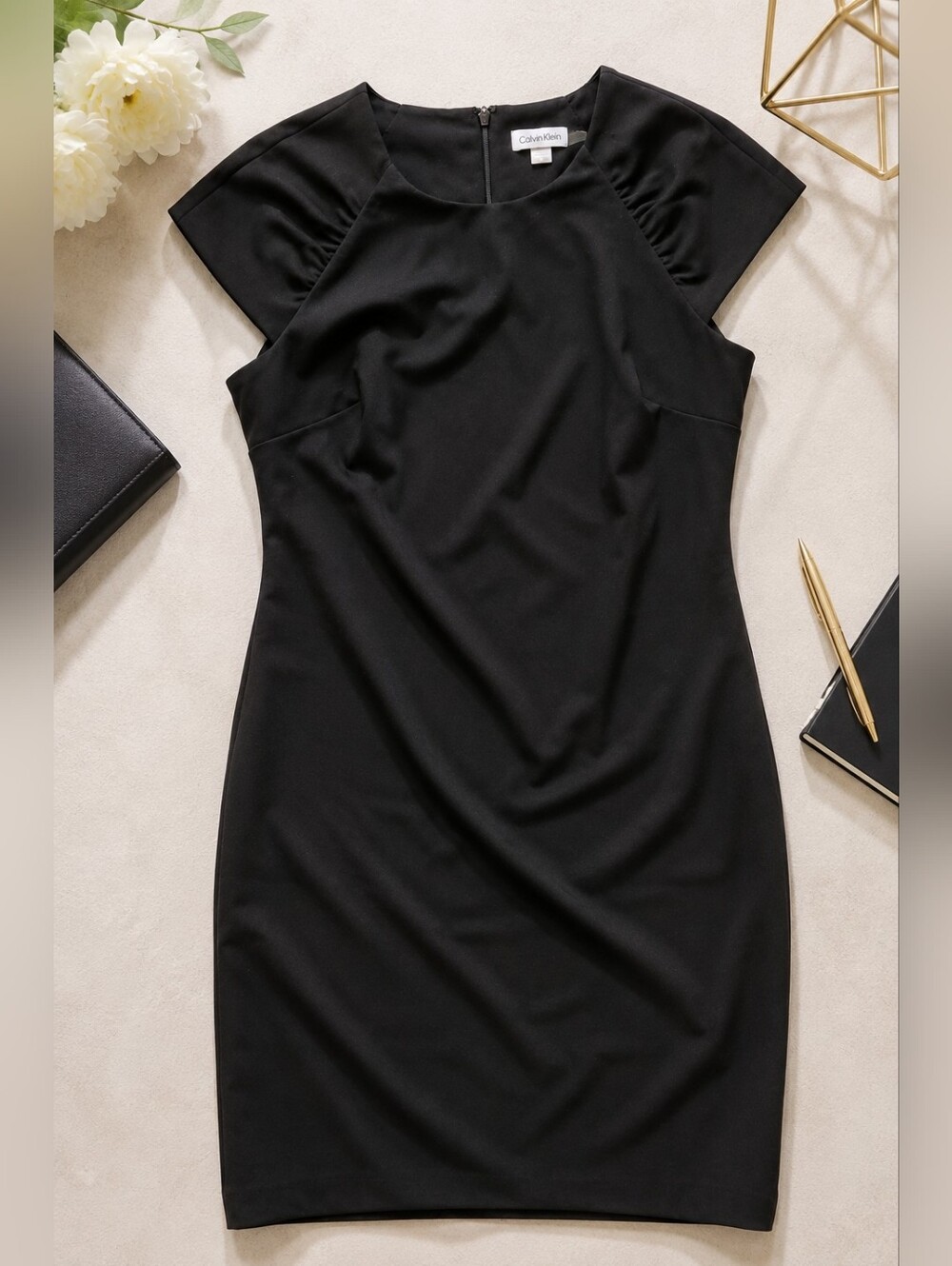 Calvin Klein Little Black Dress Professional, Date Night, Classy, Elegant Autumn